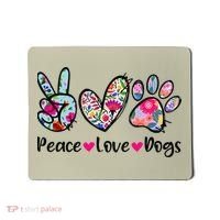 Peace Love Dogs Floral Dog Paw Dog Mom Cute Mothers Day Mousepad thumb 0
