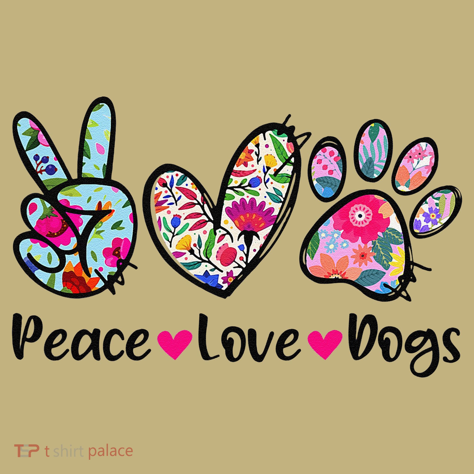 Peace Love Dogs Floral Dog Paw Dog Mom Cute Mothers Day Mousepad