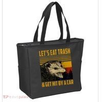 Possum LetS Eat Trash And Get Hit By A Car Tote Bag thumb 2