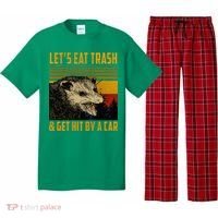 Possum LetS Eat Trash And Get Hit By A Car Pajama Set thumb 0