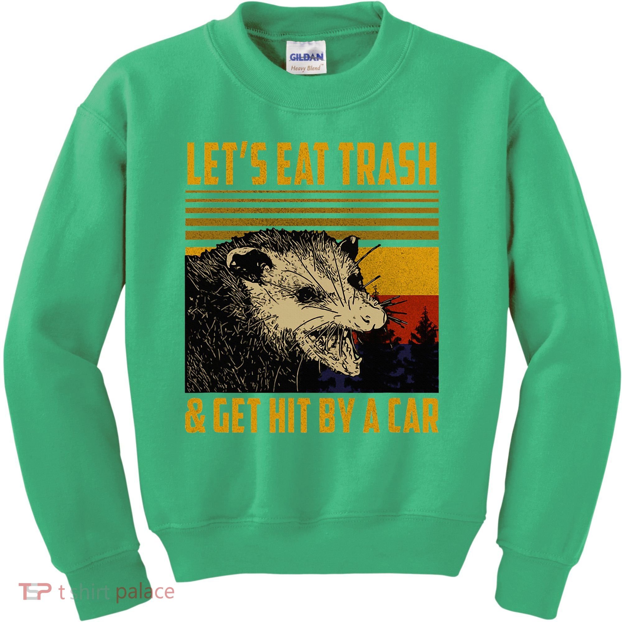 Possum LetS Eat Trash And Get Hit By A Car Kids Sweatshirt