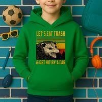 Possum LetS Eat Trash And Get Hit By A Car Kids Hoodie thumb 2