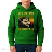 Possum LetS Eat Trash And Get Hit By A Car Kids Hoodie thumb 4