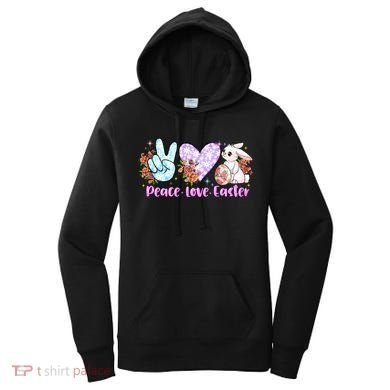 Peace Love Easter Day Gift Easter Egg Floral Women's Hoodie