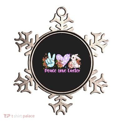 Peace Love Easter Day Gift Easter Egg Floral Ornament