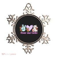 Peace Love Easter Day Gift Easter Egg Floral Ornament thumb 0