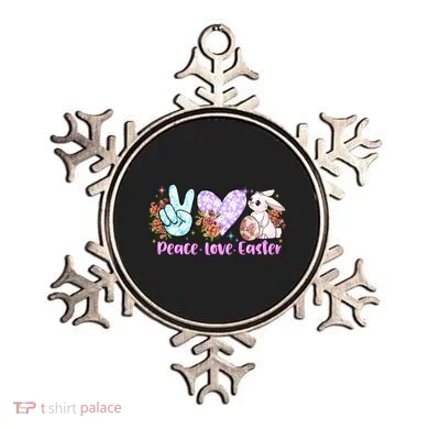 Peace Love Easter Day Gift Easter Egg Floral Ornament