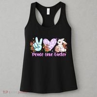 Peace Love Easter Day Gift Easter Egg Floral Women's Tank Top thumb 3