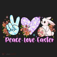 Peace Love Easter Day Gift Easter Egg Floral Golf Towel thumb 3