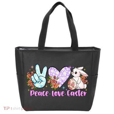 Peace Love Easter Day Gift Easter Egg Floral Bag