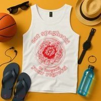 Pasta Lover Eat The Spaghetti To Forgetti Your Regretti Tank Top thumb 4