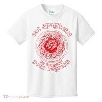 Pasta Lover Eat The Spaghetti To Forgetti Your Regretti Kids T-Shirt thumb 0