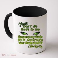 Please Don't Be Rude to Me Cat Eye Coffee Mug thumb 0