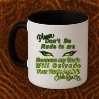 Please Don't Be Rude to Me Cat Eye Coffee Mug thumb 2