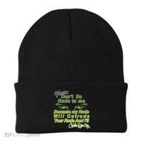 Please Don't Be Rude to Me Cat Eye Beanie thumb 0