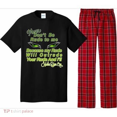 Please Don't Be Rude to Me Cat Eye Pajama Set