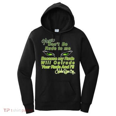 Please Don't Be Rude to Me Cat Eye Women's Hoodie