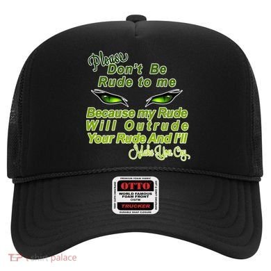 Please Don't Be Rude to Me Cat Eye Hat