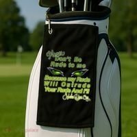 Please Don't Be Rude to Me Cat Eye Golf Towel thumb 2