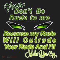 Please Don't Be Rude to Me Cat Eye Golf Towel thumb 3