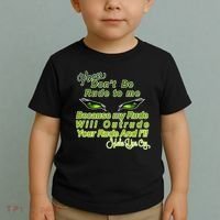 Please Don't Be Rude to Me Cat Eye Toddler T-Shirt thumb 2