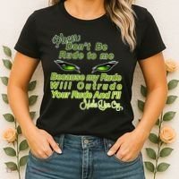Please Don't Be Rude to Me Cat Eye Women's T-Shirt thumb 2