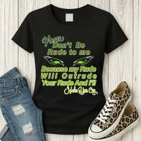 Please Don't Be Rude to Me Cat Eye Women's T-Shirt thumb 3