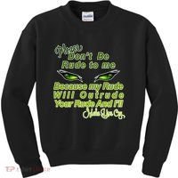 Please Don't Be Rude to Me Cat Eye Kids Sweatshirt thumb 0