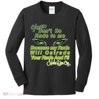 Please Don't Be Rude to Me Cat Eye Kids Long Sleeve Shirt thumb 0