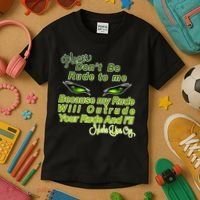 Please Don't Be Rude to Me Cat Eye Kids T-Shirt thumb 3