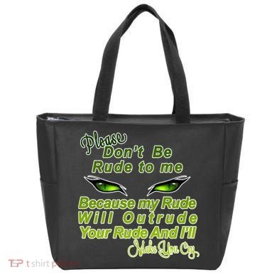 Please Don't Be Rude to Me Cat Eye Tote Bag