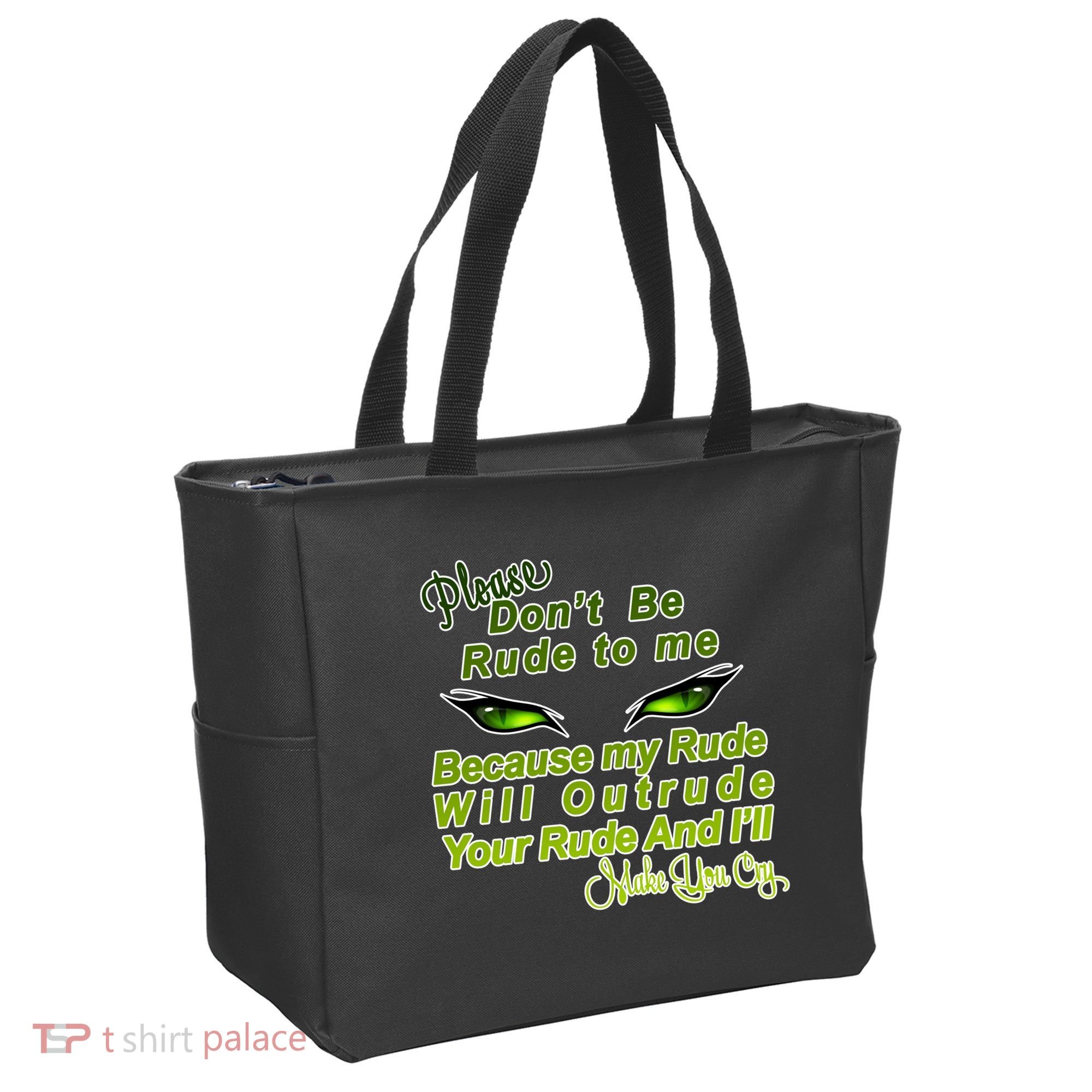 Please Don't Be Rude to Me Cat Eye Tote Bag
