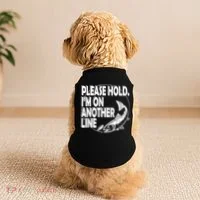 Please Hold I'm On The Other Line Doggie Tank thumb 2