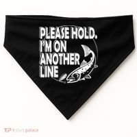 Please Hold I'm On The Other Line USA-Made Doggie Bandana thumb 0