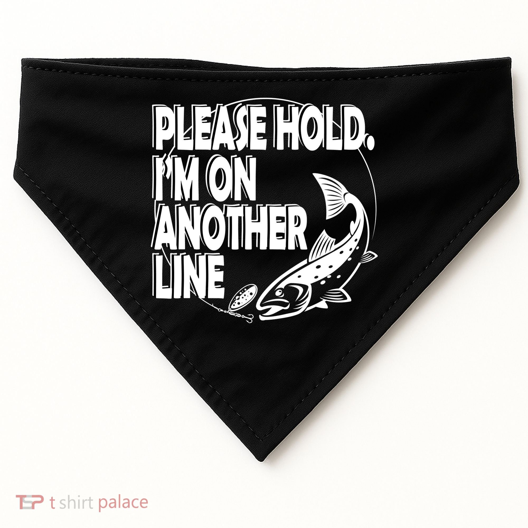 Please Hold I'm On The Other Line USA-Made Doggie Bandana