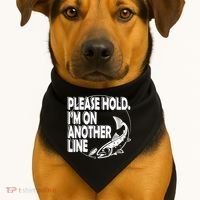 Please Hold I'm On The Other Line USA-Made Doggie Bandana thumb 1
