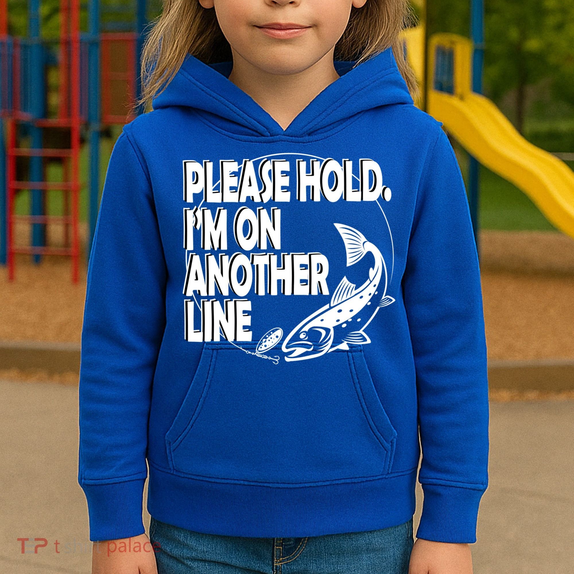 Please Hold I'm On The Other Line Kids Hoodie