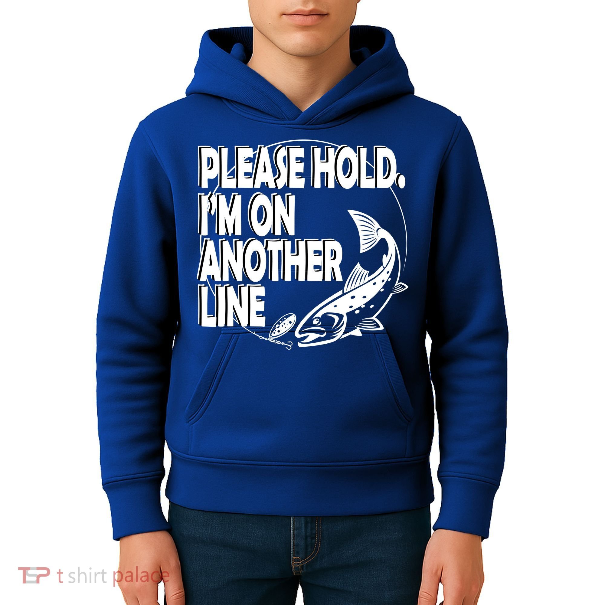 Please Hold I'm On The Other Line Kids Hoodie