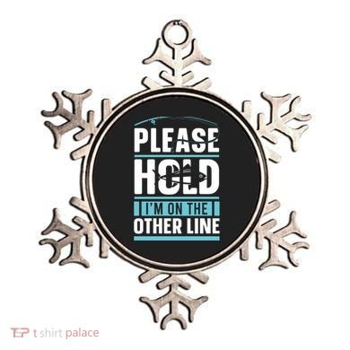Please Hold I'm On The Other Line Fishing Funny Ornament