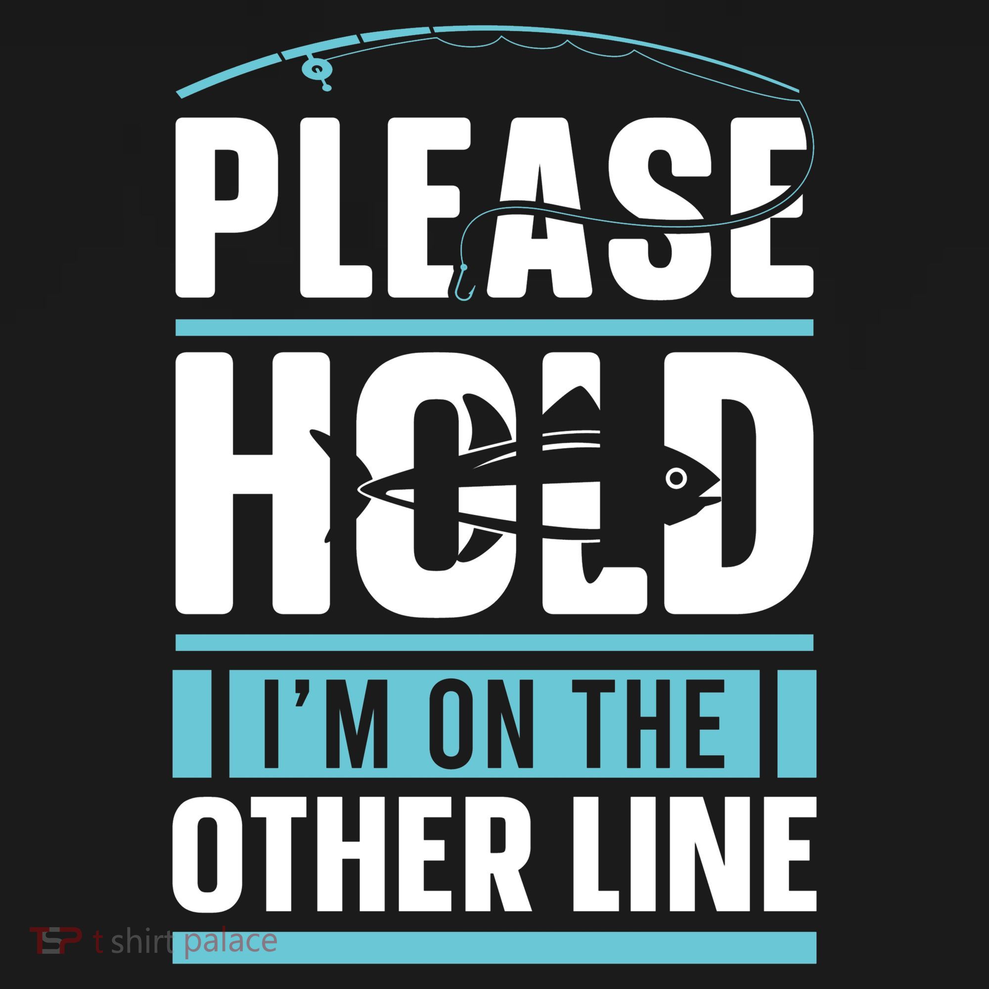 Please Hold I'm On The Other Line Fishing Funny Ornament