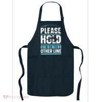 Please Hold I'm On The Other Line Fishing Funny Apron thumb 0