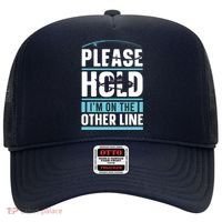 Please Hold I'm On The Other Line Fishing Funny Hat thumb 0