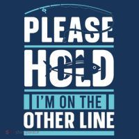 Please Hold I'm On The Other Line Fishing Funny Hat thumb 2