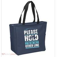Please Hold I'm On The Other Line Fishing Funny Tote Bag thumb 2