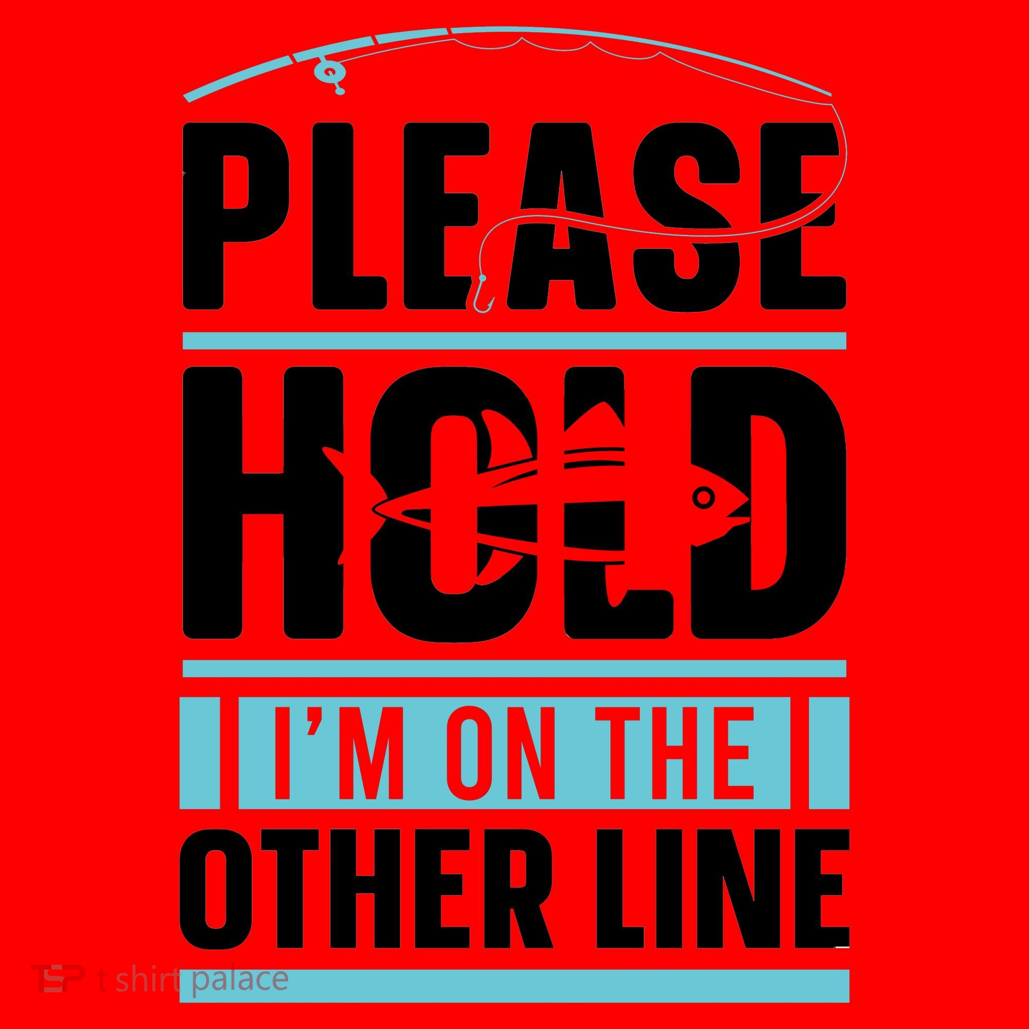 Please Hold I'm On The Other Line Fishing Funny Santa Hat