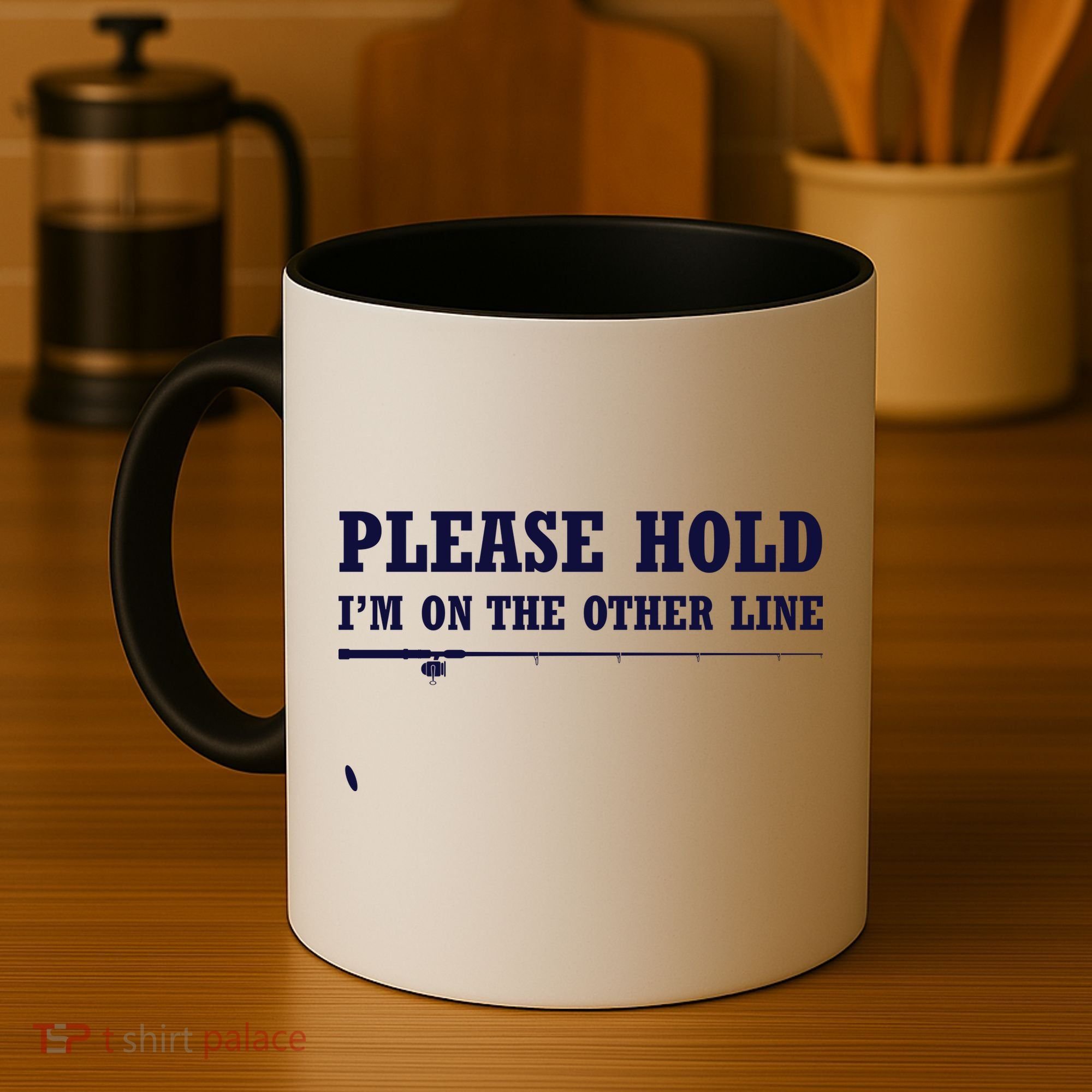 Please Hold I'm On The Other Line Funny Coffee Mug