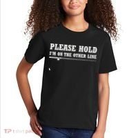 Please Hold I'm On The Other Line Funny Kids T-Shirt thumb 2