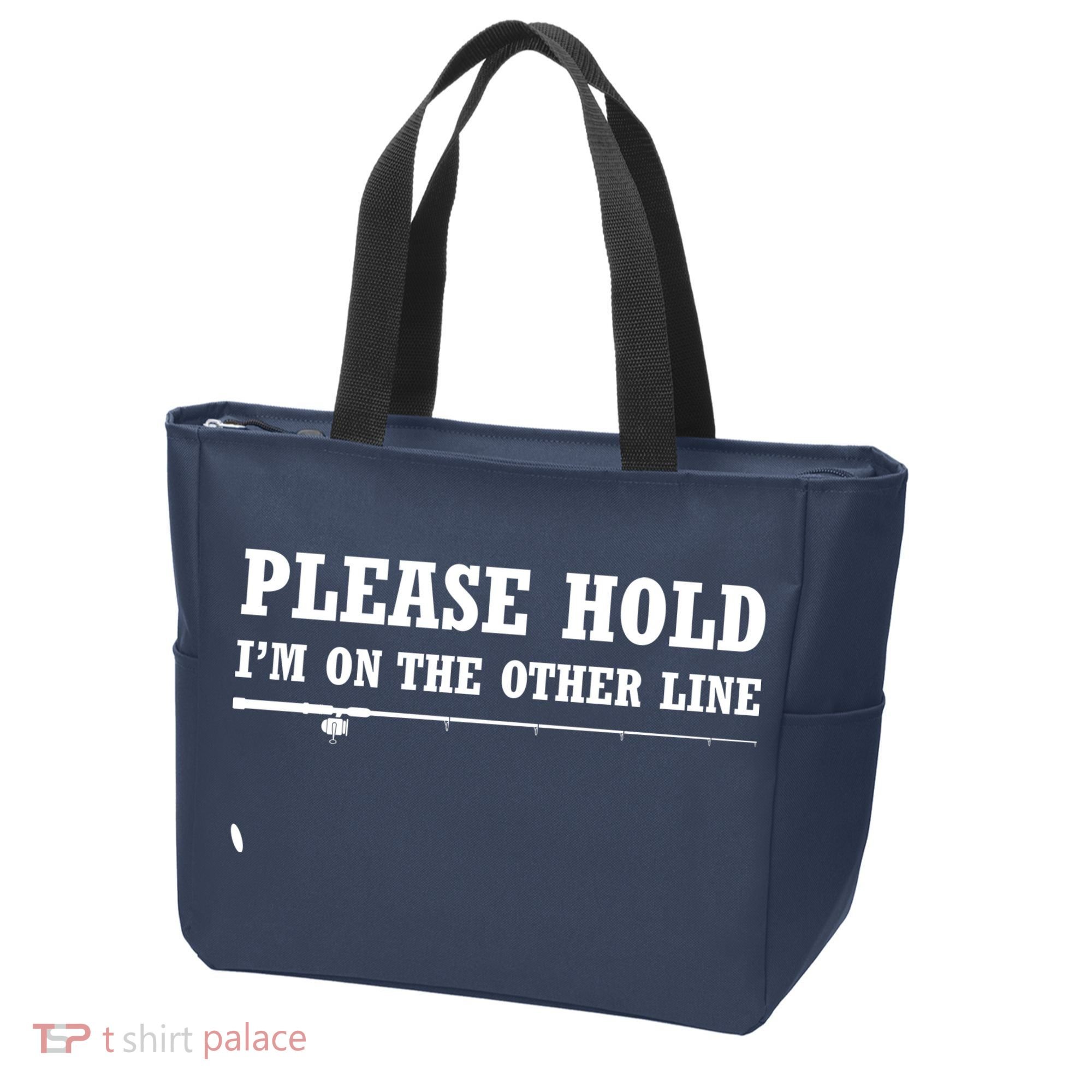 Please Hold I'm On The Other Line Funny Tote Bag