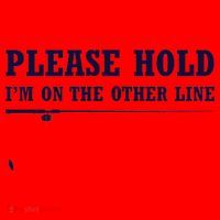 Please Hold I'm On The Other Line Funny Santa Hat thumb 1