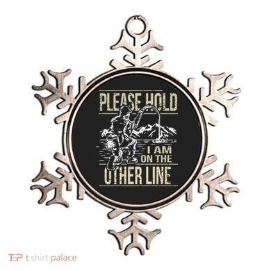 Please Hold I'm On The Other Line Vintage Funny Fishing Ornament